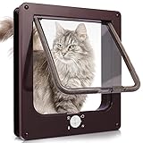 Sailnovo Katzenklappe Hundeklappe 4 Wege für Katzen und Kleine Hunde, Installieren Leicht , Cat Flap Klappe Hundetür Katzentür Haustierklappe 23.5 * 27 * 5,5 cm B