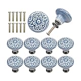 MSRRY 1.0pcs.Keramikkabinettknöpfe Vintage-Schubladengriffe Fit for Küchenschrank-Schublade Bücherregal Möbeltür(mit Schrauben) (Color : White)
