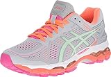 ASICS Damen Gel-Kayano 22 Running Shoe, Silbergrau/Pistazien/feurige Koralle, 42 EU