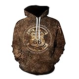 Sweatshirt Herren Urban Frühling Herbst Persönlichkeit Casual Mit Kapuze Herren Pullover Lose Kreative 3D Druck Täglich Sport Atmungsaktiv All-Match Herren Jacke A-10 L