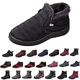 JLGY Damen Winterstiefel Schneeschuhe Warme Winterschuhe Dick Schlupfstiefel Gefüttert Winter Baumwollstiefel Schneestiefel Plus Samt Stiefeletten mit Reißverschluss W