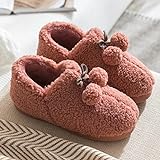 Hausschuhe Pantoffeln Slippers Women Shoes Winter Warm Fluffy  Furry Slippers Indoor House Slippers  Fur Ball  Slippers Confinement SHO