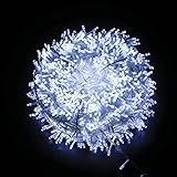 LED Lichterkette Innen, Strombetrieben mit Stecker, ideal für Weihnachtsdeko, Innen, Außen, Weihnachten Party usw. Warmweiß White-50M500LED