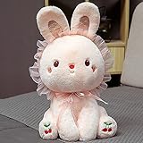 XINQ 30-70cm Schöne Sitzen & Liegen Kaninchen Plüschtys Cartoon Tier Gefüllte Puppen Kissen Kissen Für Mädchen Geburtstag 50cm Pink (Color : Pinksit, Size : 70CM)