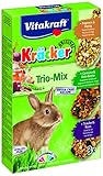 Vitakraft Nagersnack Zwergkaninchen Kräcker Trio Popcorn,Gemüse,Nuss, 1x 3S