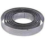 Pteanecay 6Er Pack Perforierte Tortenringe Set, HitzebesttNdige Kuchenmousse Aus Rostfreiem Stahl Pie Mousse Form für GebbCkk