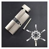 GSJNHY Schließzylinder,zylinderschloss Türschlösser Sicherheitsschließzylinder 55 60 65 70 75 80mm for 35-50mm Dicke Türschloss for Startseite Kernschließzylinder 6Keys (Color : 75mm32.5add42.5)