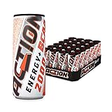 ACTION Energy BCAA Drink EINWEG, 24 x 250 ml, Hochleistungsgetränk mit 2.000 mg BCAA, inkl. Pfand, MHD 26/04/2021, 32 mg Koffein / 100 ml, erhöhter Koffeingehalt, 24 D