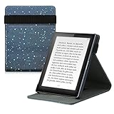 kwmobile Schutzhülle kompatibel mit Kobo Aura Edition 1 - Hülle e-Reader mit Schlaufe Ständer - - Sternkarte Weiß Dunkelb