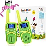 Walkie Talkie, Funkgerate Kinder Walky Talky Spielzeug 8 Kanale 3KM Reichweite Walki Talki mit LCD Bildschirm fuer 3 4 5 6 7 8 9 10 11 12 jahre Junge Madchen Geschenk