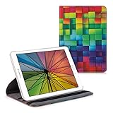 kwmobile Schutzhülle kompatibel mit Samsung Galaxy Tab S2 9.7 - Hülle 360° - Tablet Cover Case - Regenbogen Würfel Mehrfarbig Grün B