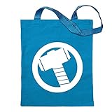 Kiwistar Mjölnir - Thors Hammer Tragetasche Baumwolltasche Stoffbeutel Umhängetasche Langer Henk
