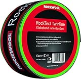 Deutsche Rockwool Mineralwoll GmbH & Co. OHG – RockTect Twinline Klebeband, 60 mm breit, 25 Meter pro R