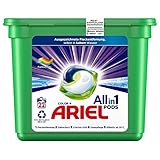 Ariel Waschmittel Pods All-in-1, Color Waschmittel, 22 Waschladungen, Frischer Wäscheduft und Farb