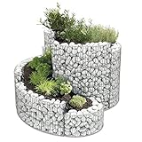 bellissa Gabionen Grünkraut-Kräuterspirale - 4501 - Steinkorb-Kräuterschnecke - Bausatz in Gartenbau-Qualität - 140 x 110 x 20/80