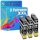 Tito-Express ProSerie 3er Set Patronen kompatibel mit Epson T1811XL 18 XL mit 18ml Black XXL Inhalt XP-102 XP-200 XP-202 XP-205 XP-210 XP-212 XP-215 XP-225 XP-30