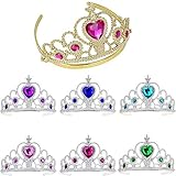 A 7 Stück Mädchen Prinzessin Tiara Crown, Kinder Dress-Up Krone, Crown Set Mädchen verkleiden, Mädchen Anzieh-Partei Cosplay, Prinzessin Tiara, Party Zubehör, Geburtstagsgeschenke fü