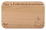 FABRIKSTORES GmbH Frühstücksbrettchen/Frühstücksbrett mit Gravur für die Opa als Geschenk - aus Holz - Geschenkidee ideal zum Geburtstag oder zu W