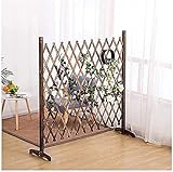 ZHEYANG Rankgitter Holz Absperrgitter Gartenzaun Zaun Freistehender Sichtschutz Trellis Style Mobiler und beweglicher Zaun 70/90/120/150 cm Gartenumrandung Picket Fence Model:G01122(Size:H150CM)