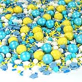 Streusel Sternfänger gelb blau bunt 90g Zuckerstreusel Ostern Frühling | STREUSEL GLÜCK |Sprinkles für Tortendeko Ostern Geburtstag Muffins Cupcakes Cake Pop