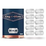 King C. Gillette Rasierklingen, 10 Ersatzklingen für Rasierhobel Herren mit langlebigen Kling