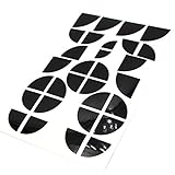 Finest-Folia 4D Carbonfolie Emblem Ecken Aufkleber (K004 Schwarz Glanz)