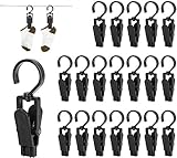 20 Kunststoffklammern 360-Grad-Drehung, Wäsche-Clips, Sockenklammer, Strandtuch-Clips，Vorhang-Clips, multifunktionaler Wäschehaken （N