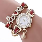 Frauen Watch Analoge Quarzuhr Mit Strass Legierung Armband Kristall Liebe Lady Armbanduhr Mit Eingebauter Batterie R