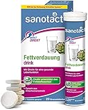 sanotact Fettverdauung Drink • 20 vegane Brausetabletten mit Cholin + Artischocken-Fruchtextrakt • Brausetabletten für eine schnelle Verdauung • Unterstützen den Fettstoffw