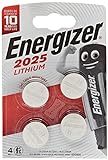 Energizer CR2025 Batterien, Lithium Knopfzelle, 4 Stück (Verpackung kann variiaren)