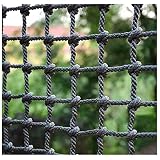 Kletternetz für Kinder,Heavy Duty Kletternetz, Outdoor Spielplatz Zaun Hängematte Haustiere Sicherheitsnetz Seilnetz Sicherheitsnetz für Geländer,Sicherheitsnetze Frachtseil Leiter L(Size:1x1m(3x3ft))