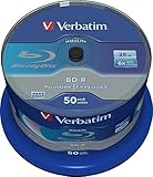 Verbatim BD-R SL Datalife 25 GB - Blu-Ray-Disk - 6-fache Brenngeschwindigkeit - Hardcoat Scratch Guard - Spindel - 50er Pack