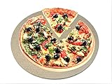 hs-kamine Runder Pizzastein Ø 35 cm x 1 cm Pizzaplatte für Herd und Grill Steinplatte aus C