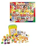 120 Teile Lebensmittel für Spielküche Kaufladen mit Box Obst Gemüse Speisen UVM