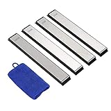 IMAGE Schleifstein Set 4 Stück Diamant Abziehstein mit Körnung 240/400/600/1000 Wetzstein Messerschärfer Zubehör für Kü