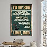 SIGNCHAT Poster, Motiv: Samurai to My Son for Home Garden, 20,3 x 30,5