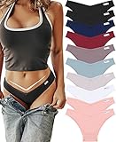 FINE TOO 10er Damen Brazilian Slip Bikini Set Sexy Mädchen Baumwoll Unterwäsche Unterhosen Bequem Dessous Frauen Nahtlos Hip