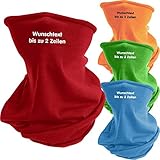 Nashville print factory X-Tube Schlauchschal Bedruckt mit Wunschtext/Name Multifunktionales Schlauchtuch mit 12 Tragevarianten (Fern Green)