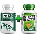 FatFix + Ciniax Kapseln - Maxi-Pack 2x 90 Kapseln, Fburner mit Garcinia Cambogia Extrakt, Fitness Sommer Aktion Keto (2x1 Dose)