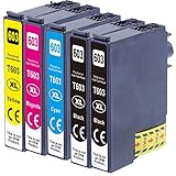 OBV 603XL Multipack 5X kompatible Druckerpatrone als Ersatz für Epson 603 XL Tintenpatrone für XP-2100 XP-2105 XP-2150 XP-3100 XP-3105 XP-4100 XP-4105 WF-2810DWF WF-2830DWF WF-2835DWF WF-2850DWF