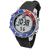 Pyle Schnorchel und Tauch Multifunktions Wassersport-Uhr mit Tauchmodus Chronograph Tauchtiefe, Schwarz, PSNKW30B