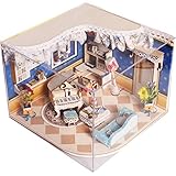 SXxingkong Hölzernes Puppenhaus for Mädchen Kinder Große Puppenhaus-Kit Erwachsene Geburtstags-Damen und Mädchen mit Staub