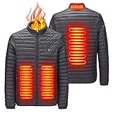 LLIU Elektrisch Beheizte Heizung Bodywarmer Kleidung Kleidung Weste Jacke Weste Heizung USB Heizung Down Gepolsterte Jacke Herren Damen Warm Baumwollmantel für Bauchrückenheizung