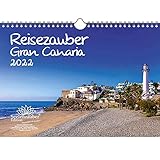 Reisezauber Gran Canaria DIN A4 Kalender für 2022 Kanaren - Geschenkset Inhalt: 1x Kalender, 1x Weihnachts- und 1x Grußkarte (insgesamt 3 Teile)