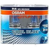 Osram COOL BLUE INTENSE H4, Halogen-Scheinwerferlampe, 64193CBI-HCB, 12V PKW, Duobox (2 Stück)