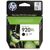 HP 920XL Schwarz Original Druckerpatrone mit hoher Reichweite für HP Officejet 7500A, 7000, 6000, 6500, 6500, 6500A, 6500