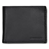 DAVIDOFF Home Run Herren Geldbörse Schwarz – Moderne Brieftasche aus feinem Leder – edles Herren Portemonnaie mit 7 Steckfächern, 4 Taschen und Münzfach 