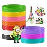 SUNLU 3D Pen Filament Refills 1.75mm PLA Filament Pack of 10 Different Popular Colors(16.4FT/5M Each) for 3D Printing