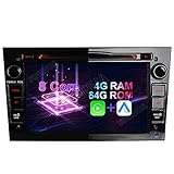 Android 10 Octa-Core 4GB RAM+64GB ROM Carplay+Android Auto Autoradio DVD GPS Navigation 7' Radio WiFi Bluetooth für Opel Vauxhall Astra H G Antara Vectra Corsa C D Zafira (Klavier Schwarz)