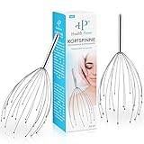 Kopfmassage Spinne 2er Set - Kopfmassagegerät Original Health Press Kopf Massagespinne perfekt als Entspannung Geschenk - angenehme Fühler zur Kopf Massage (2 Stück)